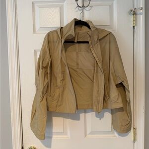 lululemon athletica Cropped Hooded Utility Jacket - Tan